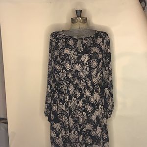 Black and silver Knox Rose swirl print dress